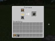 Making charcoal in Minecraft (Image via Minecraft)
